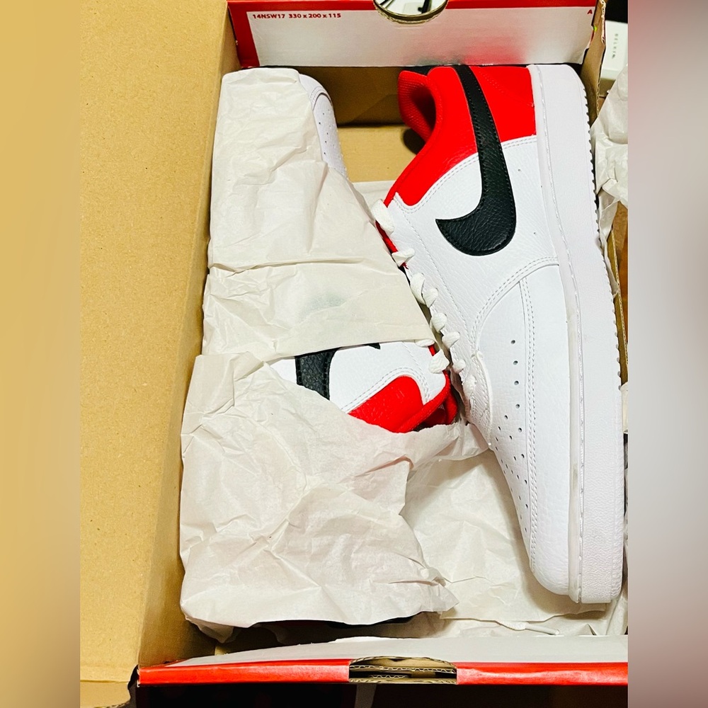 Nike Court Vision Low 'White University Red' Mens Size 11.